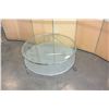 Image 1 : 2-TIER ROLLING GLASS COFFEE TABLE