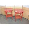 Image 1 : PAIR OF RED PINE ENDTABLES