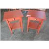 Image 2 : PAIR OF RED PINE ENDTABLES