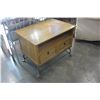 Image 2 : PINE AND IRON 2-DRAWER CABINET