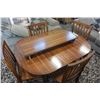 Image 1 : WALNUT DINING TABLE WITH LEAF AND FOUR CHAIRS