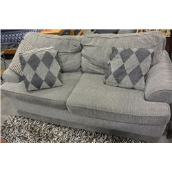 PILLOWBACK SOFA AND MATCHING LOVESEAT AND THROW PILLOWS