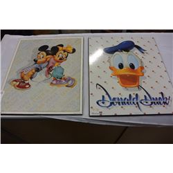 TWO MICKEY MOUSE AND DONALD PICTURES