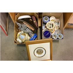 TWO BOXES OF COLLECTIBLE CHINA AND COOKIE JAR ETC