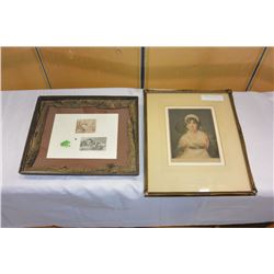 SIGNED ENGRAVING & PICTURE