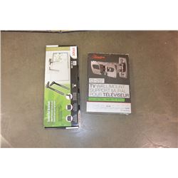 AS NEW 13-26" TV WALL MOUNT FULL MOTION AND SOUND BAR BRACKETS COMPLET IN BOX