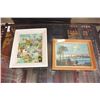 Image 1 : SIGNED OIL ON CANVAS & COLLAGE PICTURE