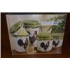 Image 1 : NEW IN THE BOX CHICKEN MOTIF CANNISTER SET