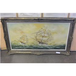 LARGE GILT FRAMED OIL PAINTING