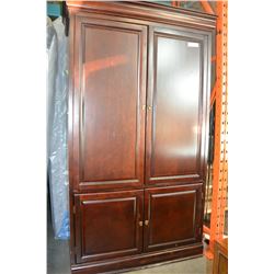 MAHOGANY FINISH 4 DOOR WARDROBE