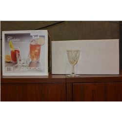 TWO BOXES OF NEW GLASSWARE