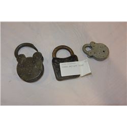 THREE ANTIQUE LOCKS