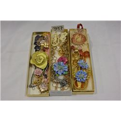 THREE BOXES OF ESTATE JEWELLRY