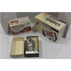 TOASTER AND CLIPPERS AND PENCIL SHARPENER