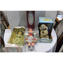 SHELF LOT OF COLLECTIBLE DOLLS