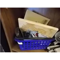 TRAY OF VINTAGE PICS -GLASSES AND MORE