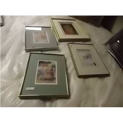 LOT OF FRAMED SIGNED PRINTS- 4 TTL