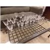 Image 1 : SHELF LOT OF CRYSTAL GLASSES - ~42PC
