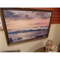 LARGE FRAMED PICTURE - OCEAN -FRANK HURT