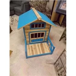 NEW DOG HOUSE - WOOD HOUSE WITH DECK - 30 X 34 X 33"