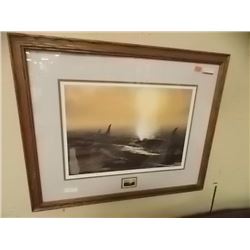 LIMITED EDITION PRINT - M VISER - WHALES - WITH STAMP - GALLERY ESTIMATE $495