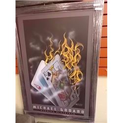 FRAMED PRINT - BURNING BLACK JACK - MICHAEL GODARD - ESTIMATED GALLERY PRICE $525