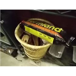 WICKER BASKET WITH FIRE LOGS