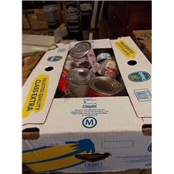 LARGE BANANA BOX OF ASSORTED FOOD ITEMS