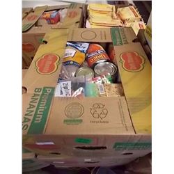 LARGE BANANA BOX OF ASSORTED FOOD ITEMS