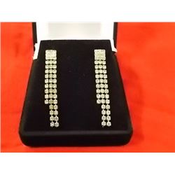 EARRINGS - RHINESTONE STYLE DANGLE POST BACK