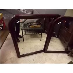 MAHOGANY FRAMED MIRROR