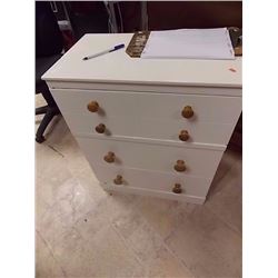 WHITE SIDE CHEST - 3 DRAWER - 3'