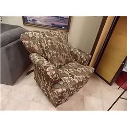 UPHOLSTERED ARM CHAIR WITH MATCHING THROW CUSIONS - FROM ESTATE
