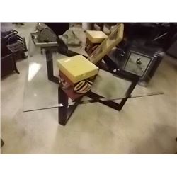 GLASS TOP COFFEE TABLE - SQUARE