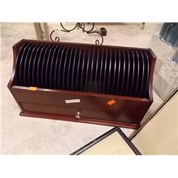 MAHOGANY HOLDER WITH DRAWER