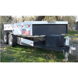 2006 Travalong 12’ hyd. dump trailer,