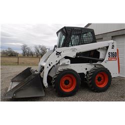2010 Bobcat S160 skid steer, 2 spd., Kubota 60 hp diesel, 306 actual hrs.