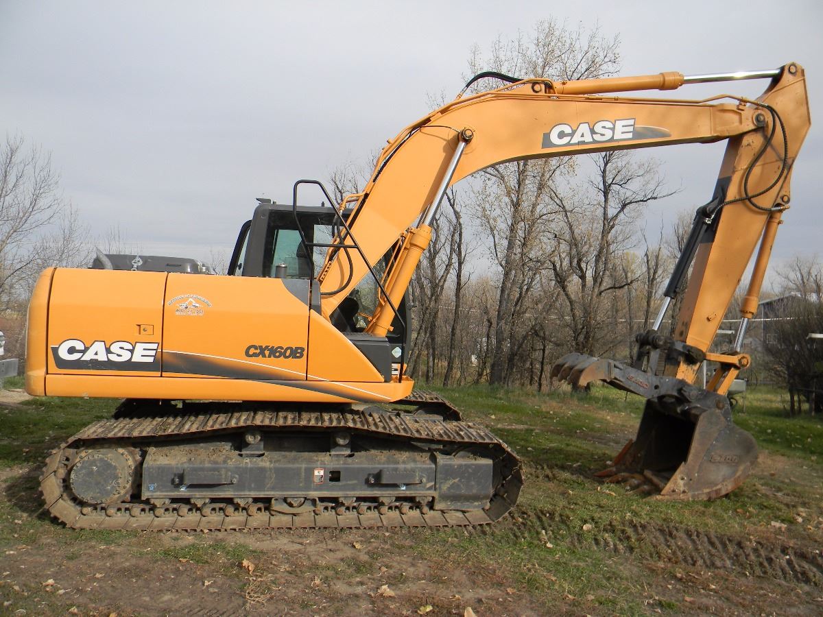 2012 Case CX160B excavator w/Esco 42” bucket & hyd. thumb, 526.6 actual ...