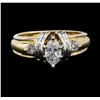 Image 1 : 14KT Two Tone Gold 0.76ctw Diamond Ring