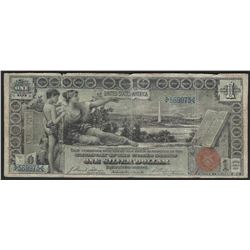 1896 $1 Silver Certificate Educational Note Pinholes & Splits
