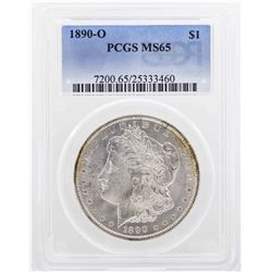 1890-O $1 Morgan Silver Dollar Coin PCGS MS65