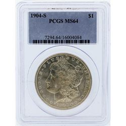 1904-S $1 Morgan Silver Dollar Coin PCGS MS64