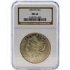 Image 1 : 1893-CC $1 Morgan Silver Dollar Coin NGC MS62