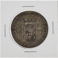 1815 Brazil Empire 960 Reis Struck over Mexico 8 Reales Silver Coin