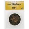 Image 1 : 1791-A 2 Sols France Corroded Tooled Coin ANACS EF40 Details
