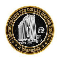.999 Silver Tropicana Las Vegas $10 Casino Gaming Token Limited Edition