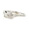 Image 1 : 18KT White Gold 0.40ctw Diamond Ring with Cathedral Shank