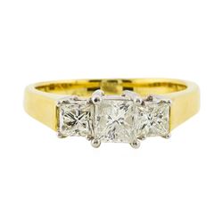 18KT Two Tone Gold 1.36ctw Diamond Ring