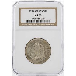 1935-S Texas Half Dollar Coin NGC MS65