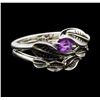 Image 2 : 14KT White Gold 0.50ct Amethyst Ring